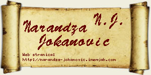 Narandža Jokanović vizit kartica